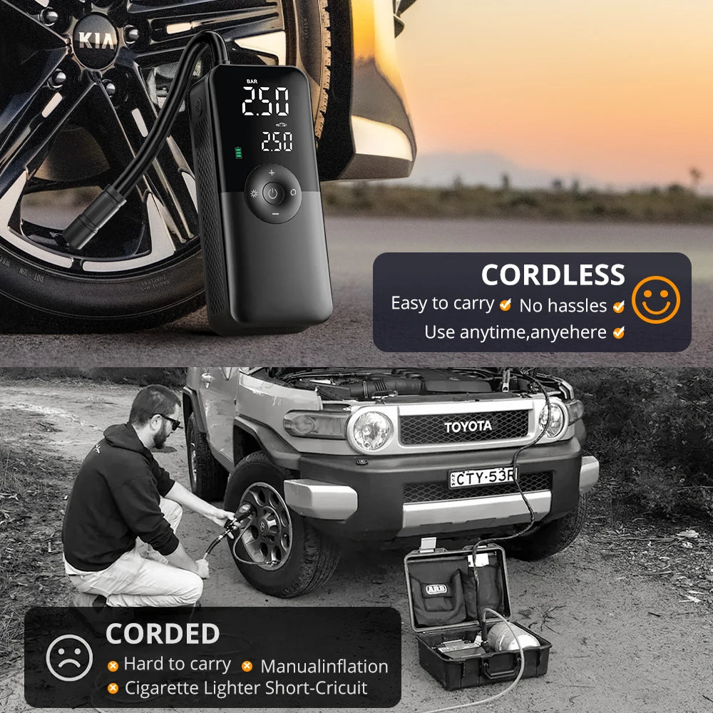 Portable Rechargeable Electric Tire Inflator Pump