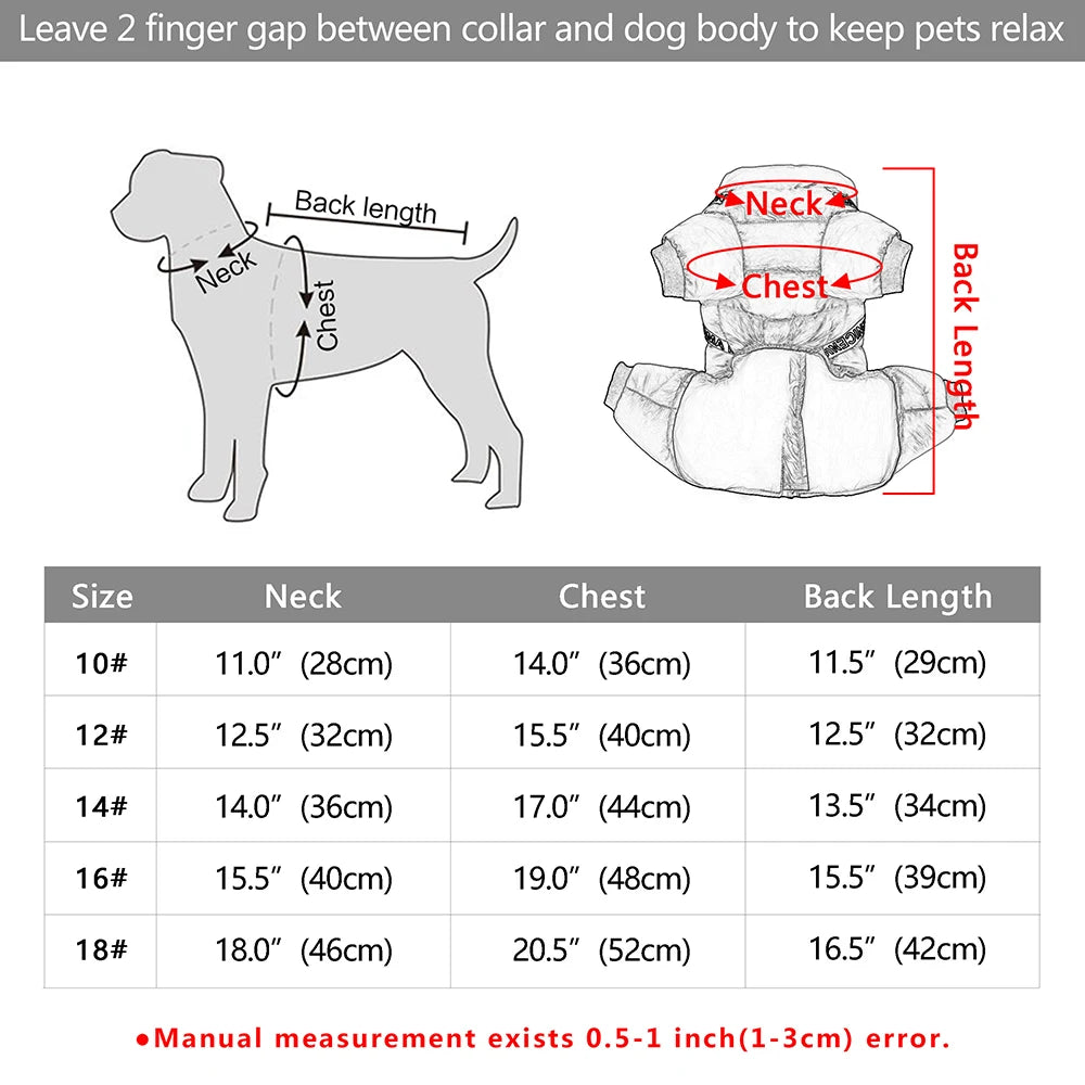 Winter Super Warm Waterproof Dog Clothes