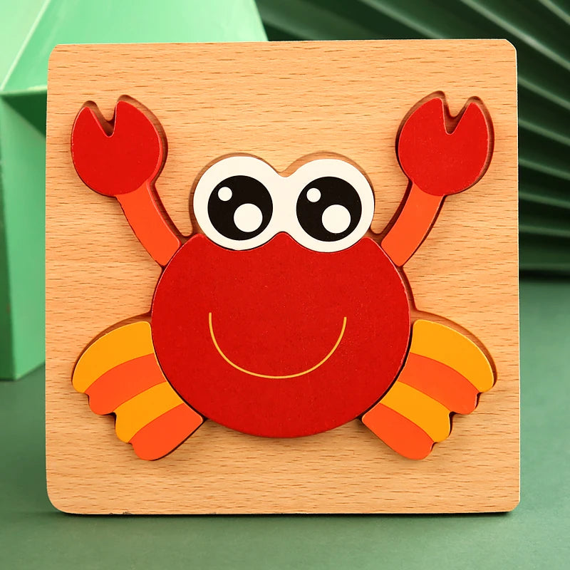 3D Wooden Educational Puzzle for Kids