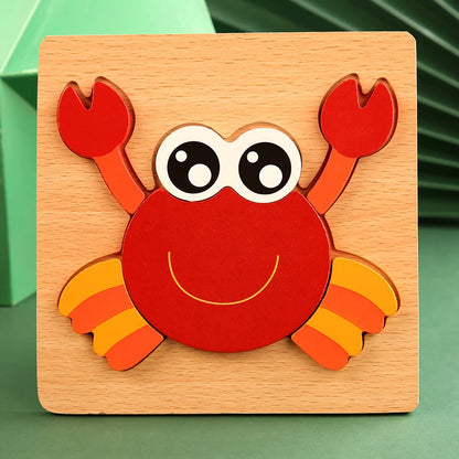 3D Wooden Educational Puzzle for Kids