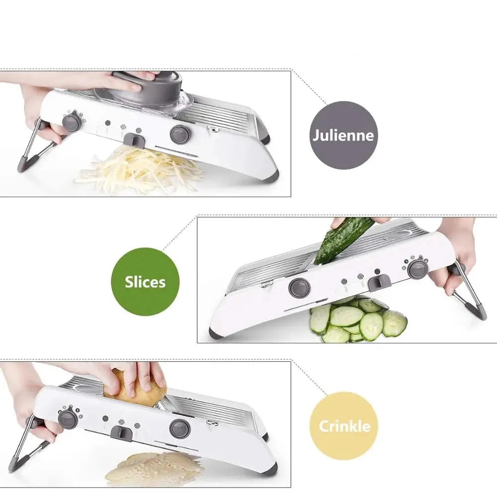 Stainless Steel 18 Types Adjustable Mandoline Slicer