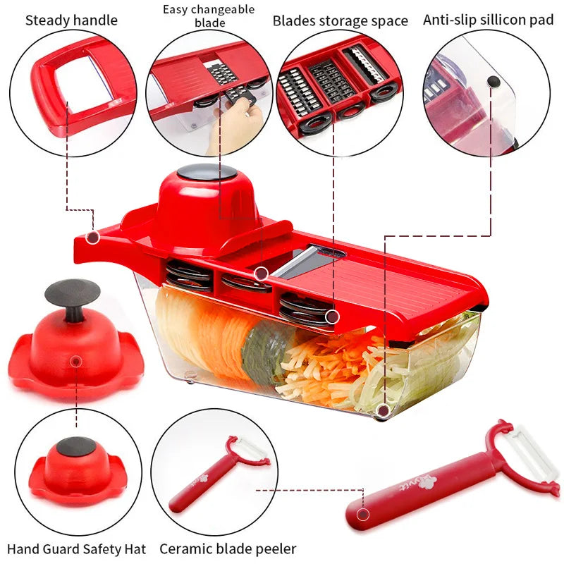 Kitchen Vegetable Steel Blade Slicer