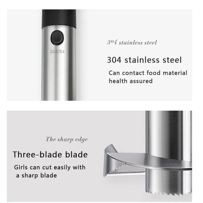 1PCS Stainless Steel Kitchen Pineapple Peeler