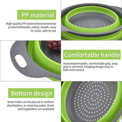 BPA Free Round Folding Vegetables Strainer