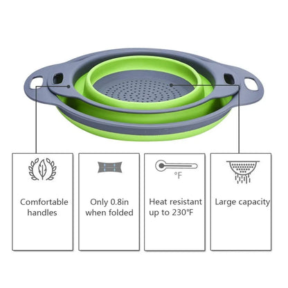 BPA Free Round Folding Vegetables Strainer