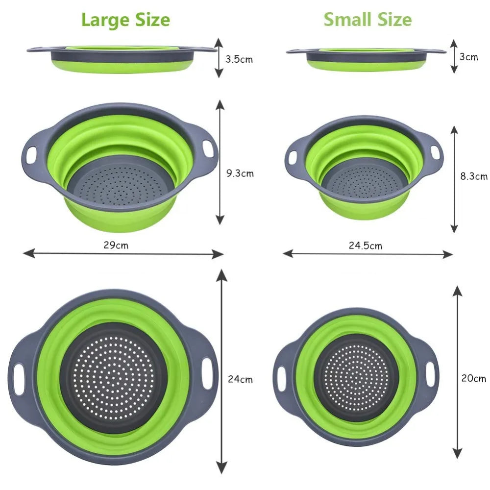 BPA Free Round Folding Vegetables Strainer