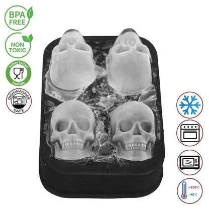 Silicone 3D Skull Ice Cube Tray