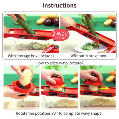 Kitchen Vegetable Steel Blade Slicer