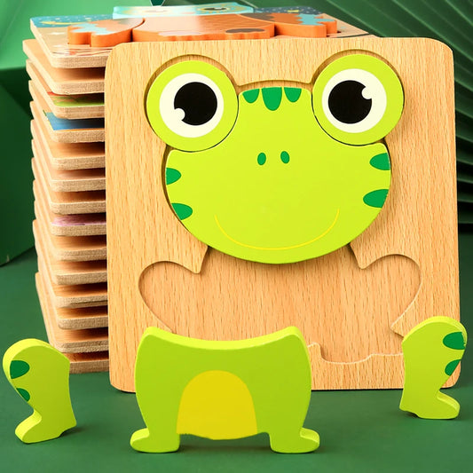 3D Wooden Educational Puzzle for Kids