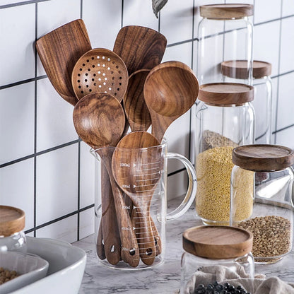Kitchen Natural Wooden Cooking Spoons