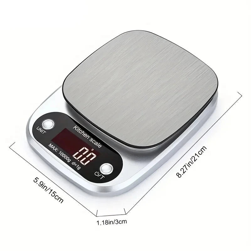 Stainless Steel LCD Display Food Kitchen Scale