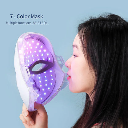 7 Colors Led Facial Lifting Anti-aging Therapy Mask