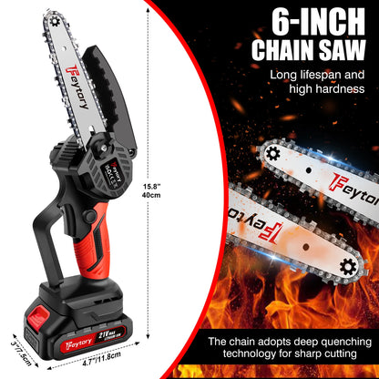 Mini Chainsaw Cordless 6 Inch