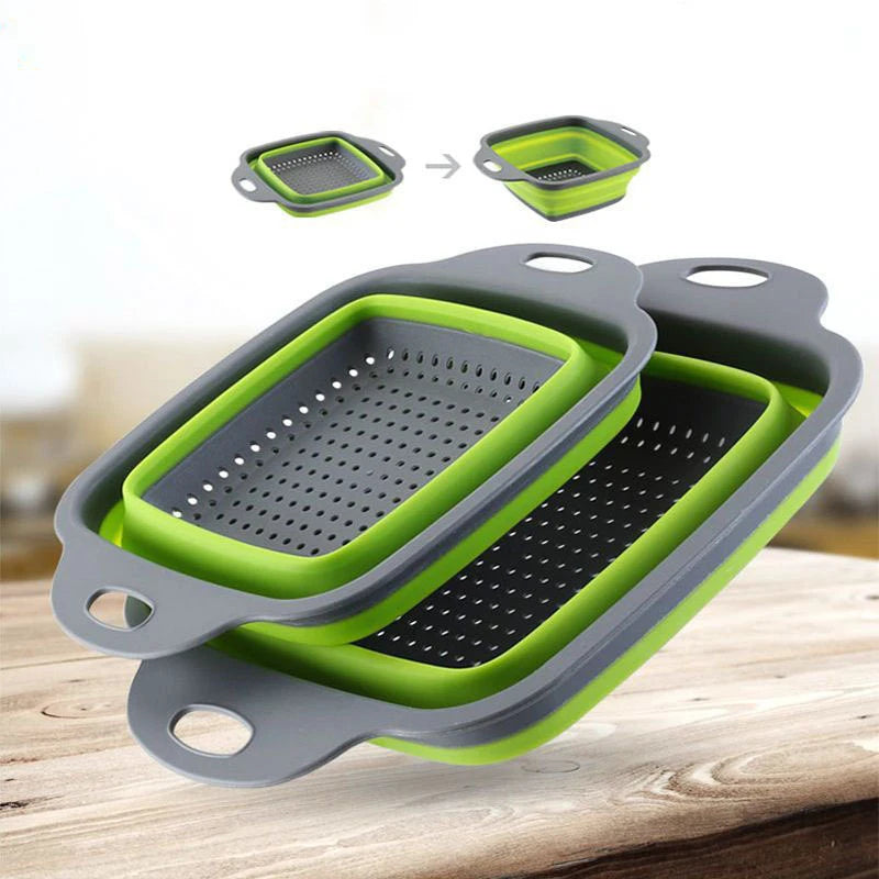 Silicone Square Collapsible Vegetable Strainers