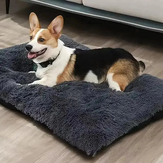 Large Plush Sleeping Dog Bed