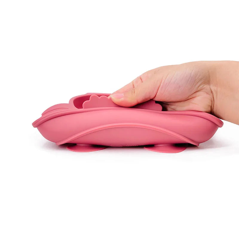 BPA Free Cute Silicone Plate for Toddlers