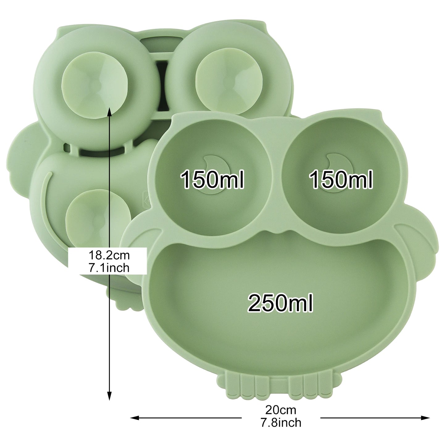 BPA Free Cute Silicone Plate for Toddlers