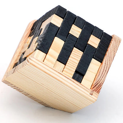 3D Educational Wooden Cube Puzzle