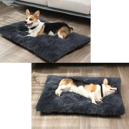 Large Plush Sleeping Dog Bed