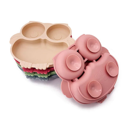 BPA Free Cute Silicone Plate for Toddlers