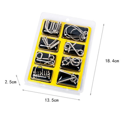 8Pcs/Set Metal Montessori Wire Puzzle