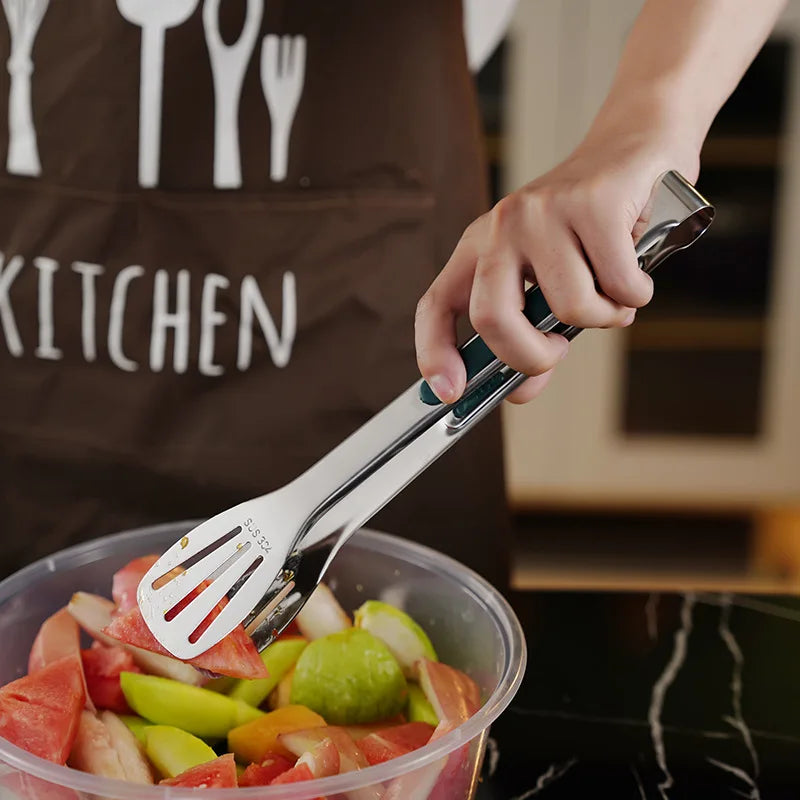 Non Slip Stainless Steel Food Tongs