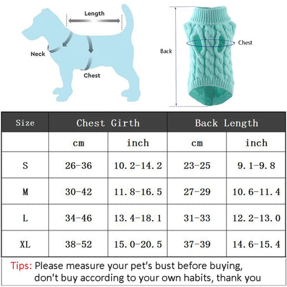 Winter Warm Sweaters for Small Medium Dogs