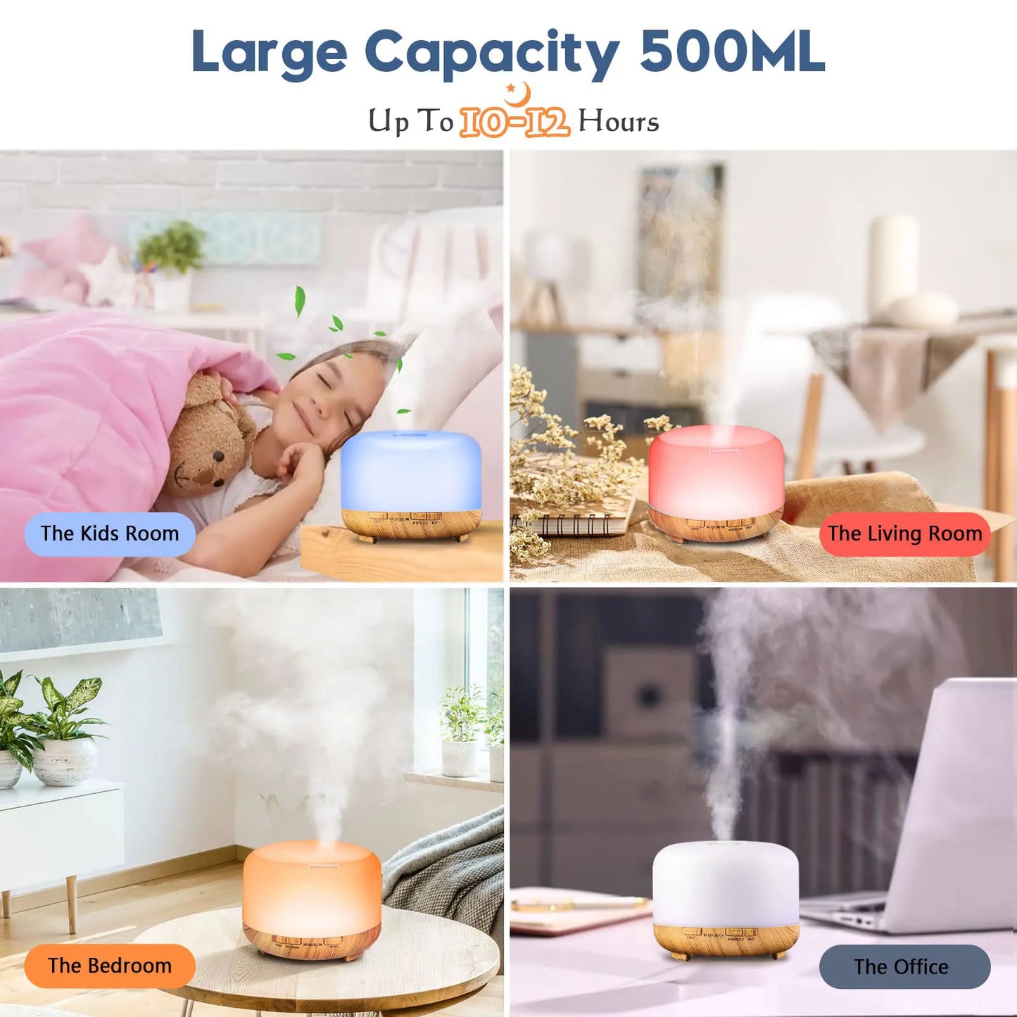 500ML Aroma Humidifier with Remote Control