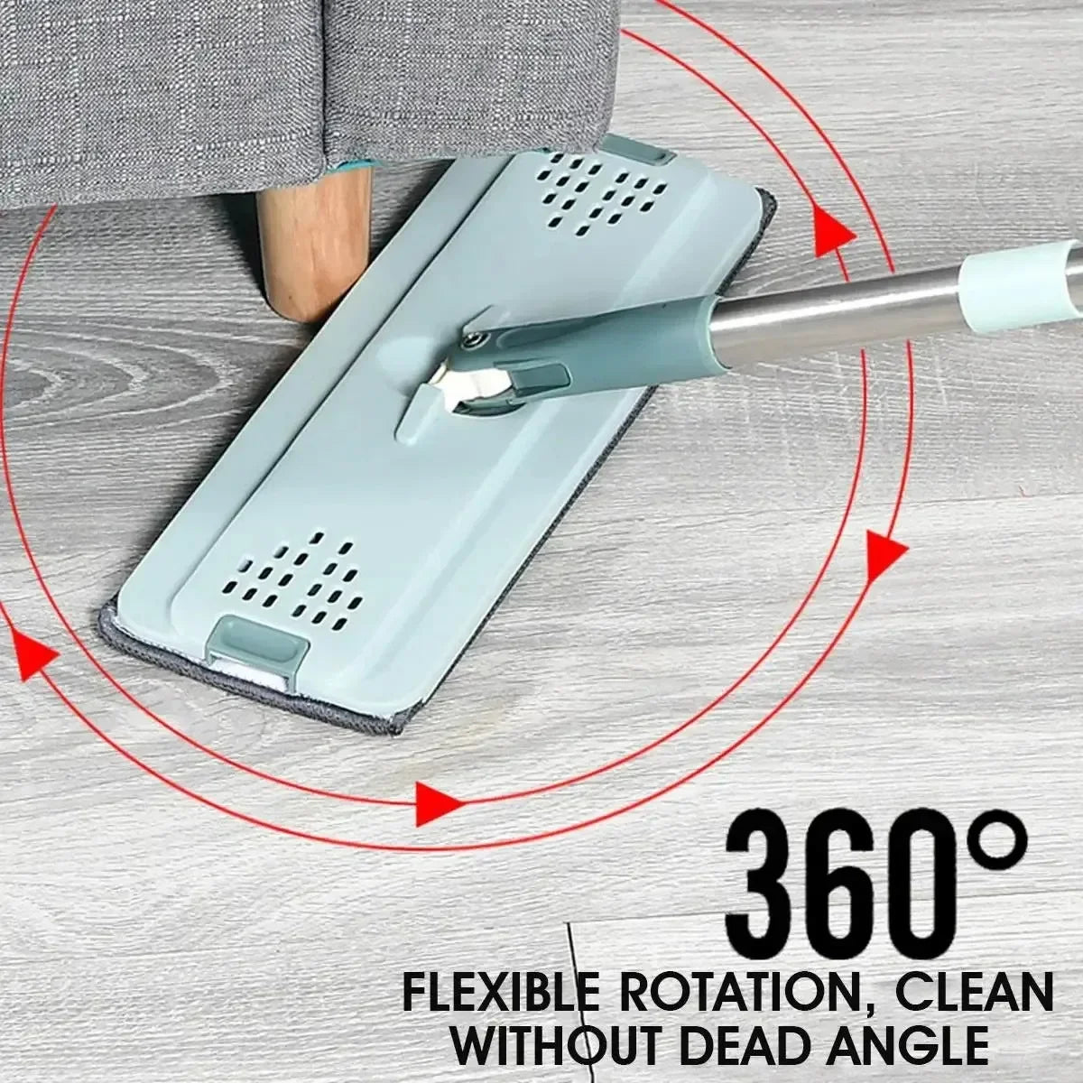 Flat Squeeze Mop with Bucket and Mop Pads