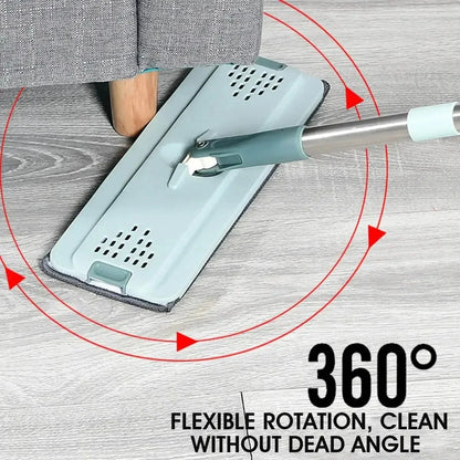 Flat Squeeze Mop with Bucket and Mop Pads