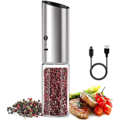 USB Rechargeable Electric Salt and Pepper Grinder