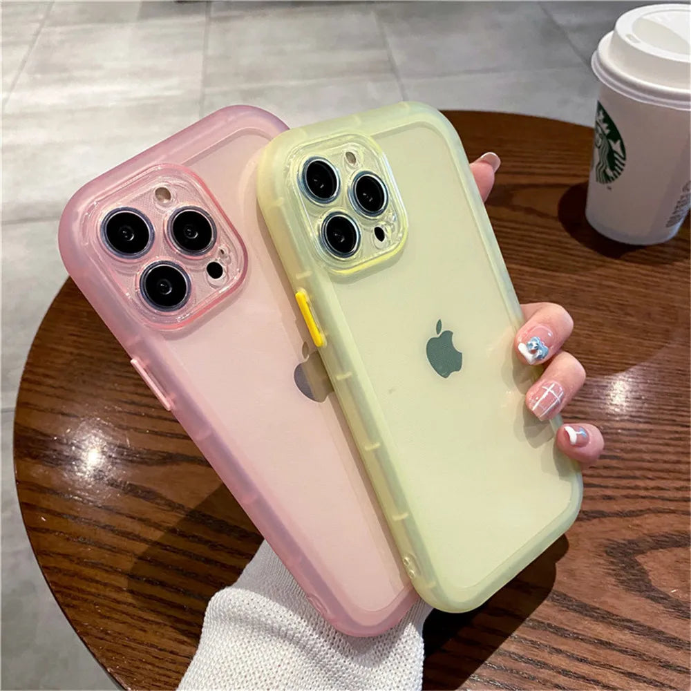 Shockproof Silicone Bumper Clear Phone Case For iPhone