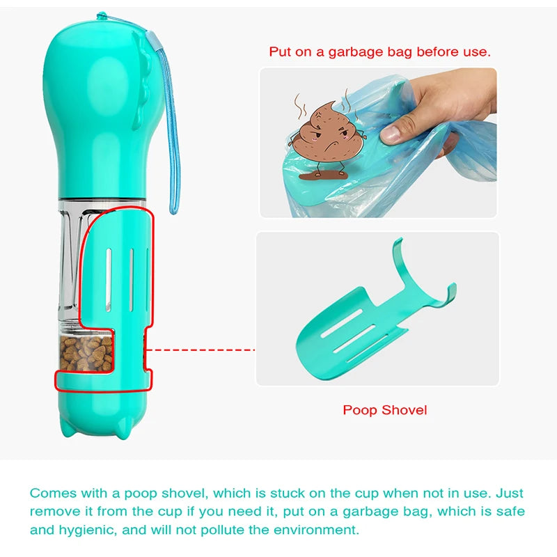 Portable Dog Water Bottle with Feeder