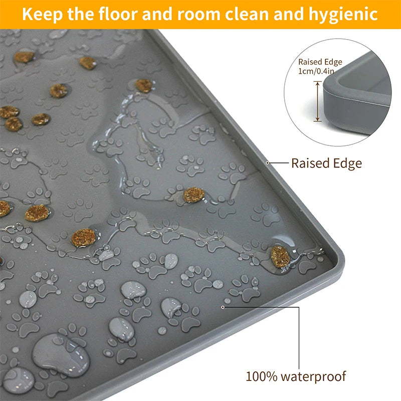 Silicone Waterproof Dog Food Bowl Mat