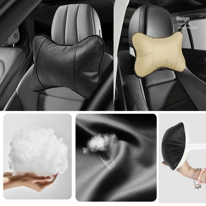 Car Leather Neck Pillows