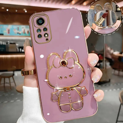 Make Up Mirror Plating Phone Holder Case