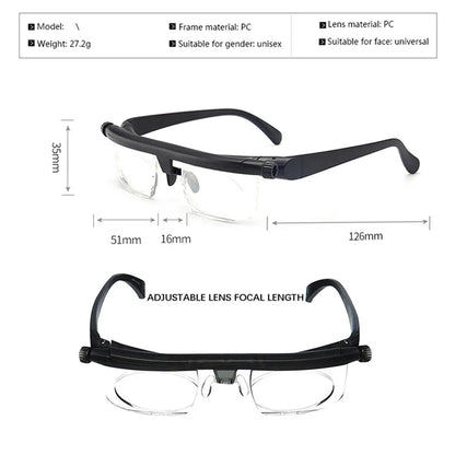 Double Vision Adjustable Degree Reading Glasses