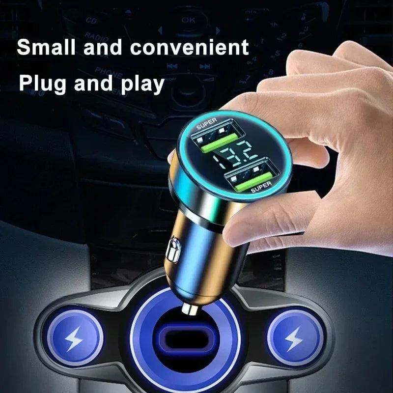 Dual USB Ports Super Fast Car Charging Adapter