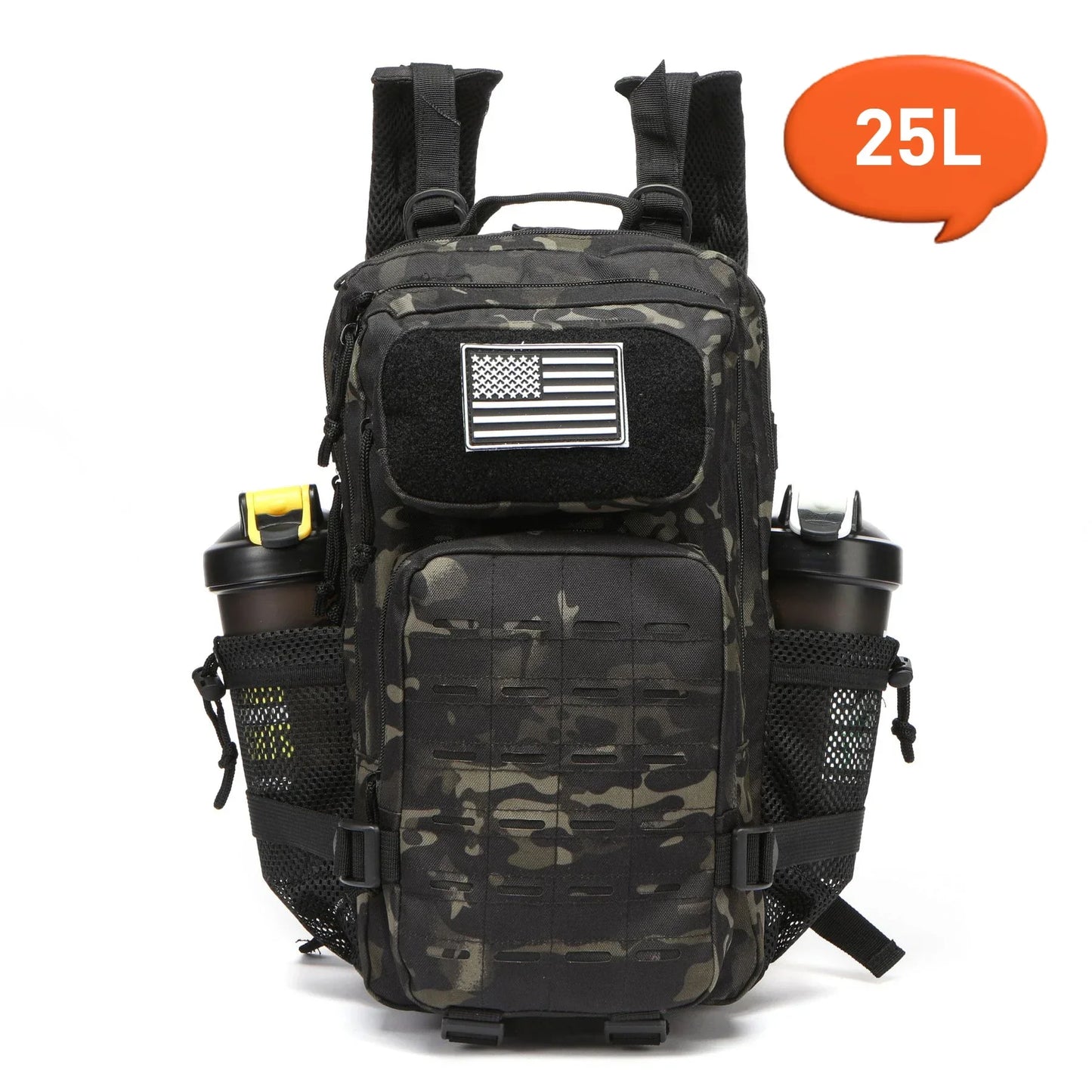25L Waterproof Backpack with 2 Bottle Holders