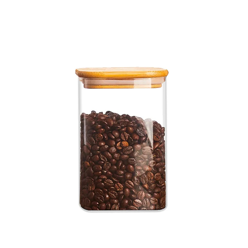 Kitchen Square Glass Storage Jars