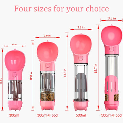 Portable Dog Water Bottle with Feeder