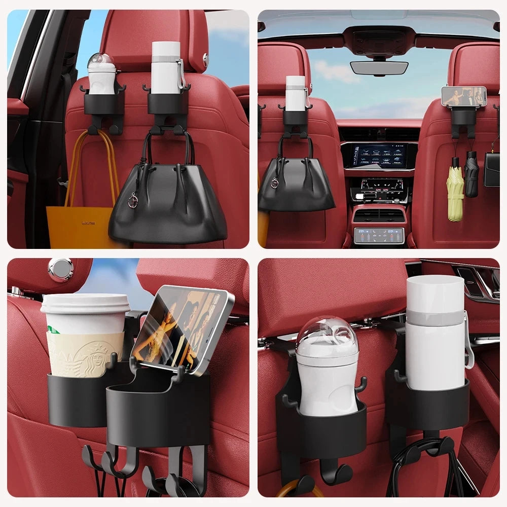 Car Seat Hook Hanger with Cup Holder