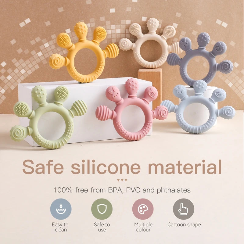 1pc Silicone Teether for Toddlers