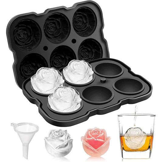 Silicone Ice Cube Rose Tray