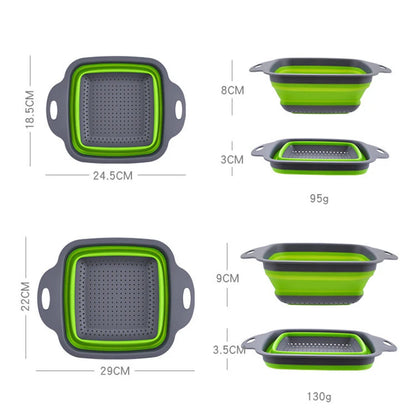 Silicone Square Collapsible Vegetable Strainers