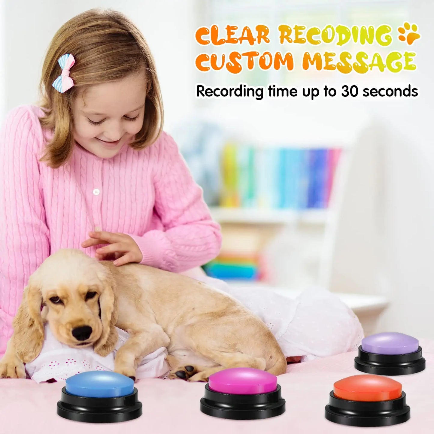 Voice Recording Button Pet Toy