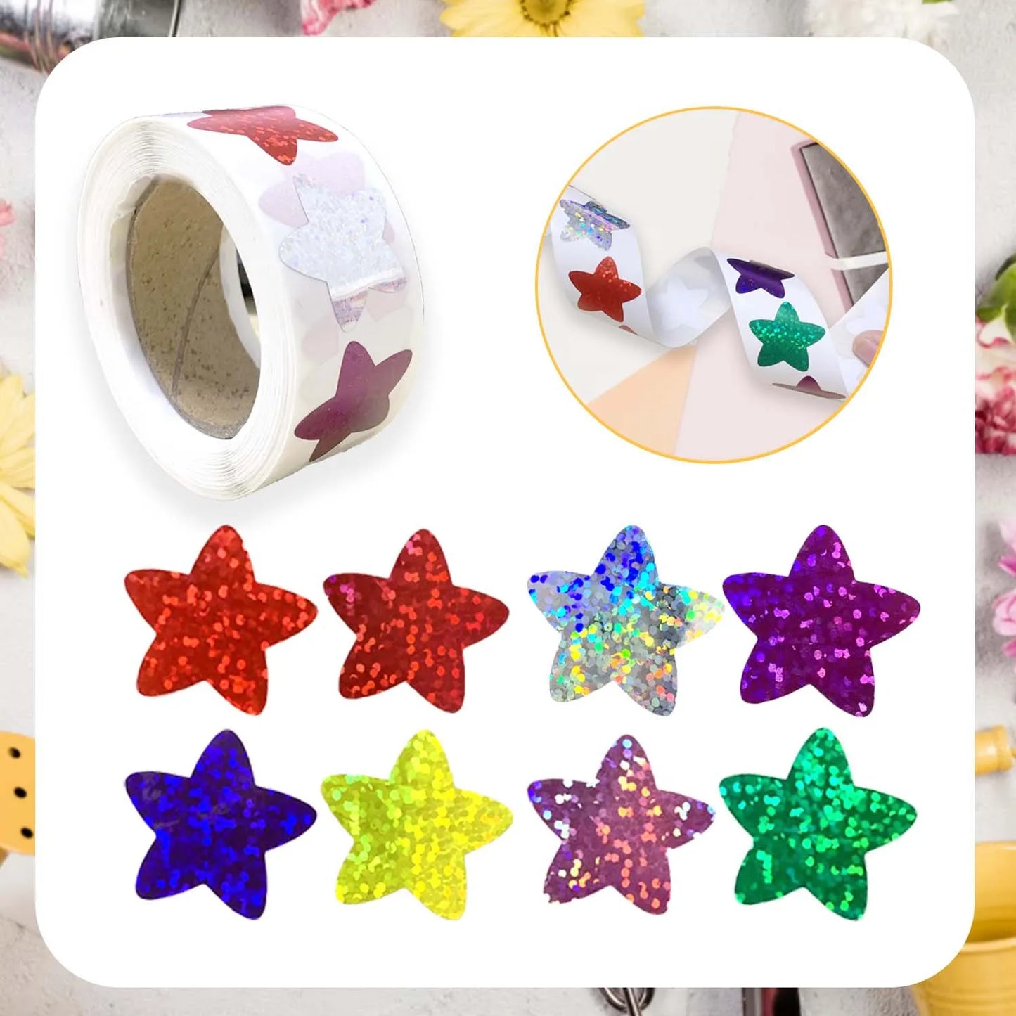 Colorful Star Stickers for Kids