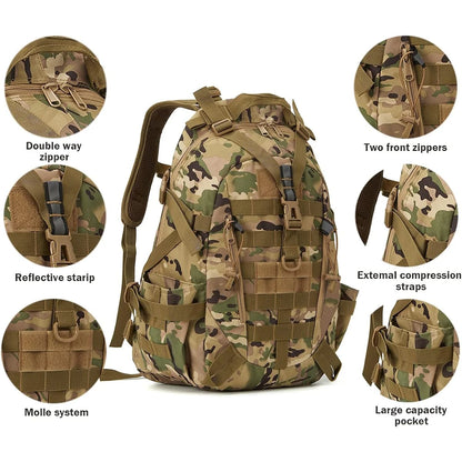 40L Tactical Camping Backpack