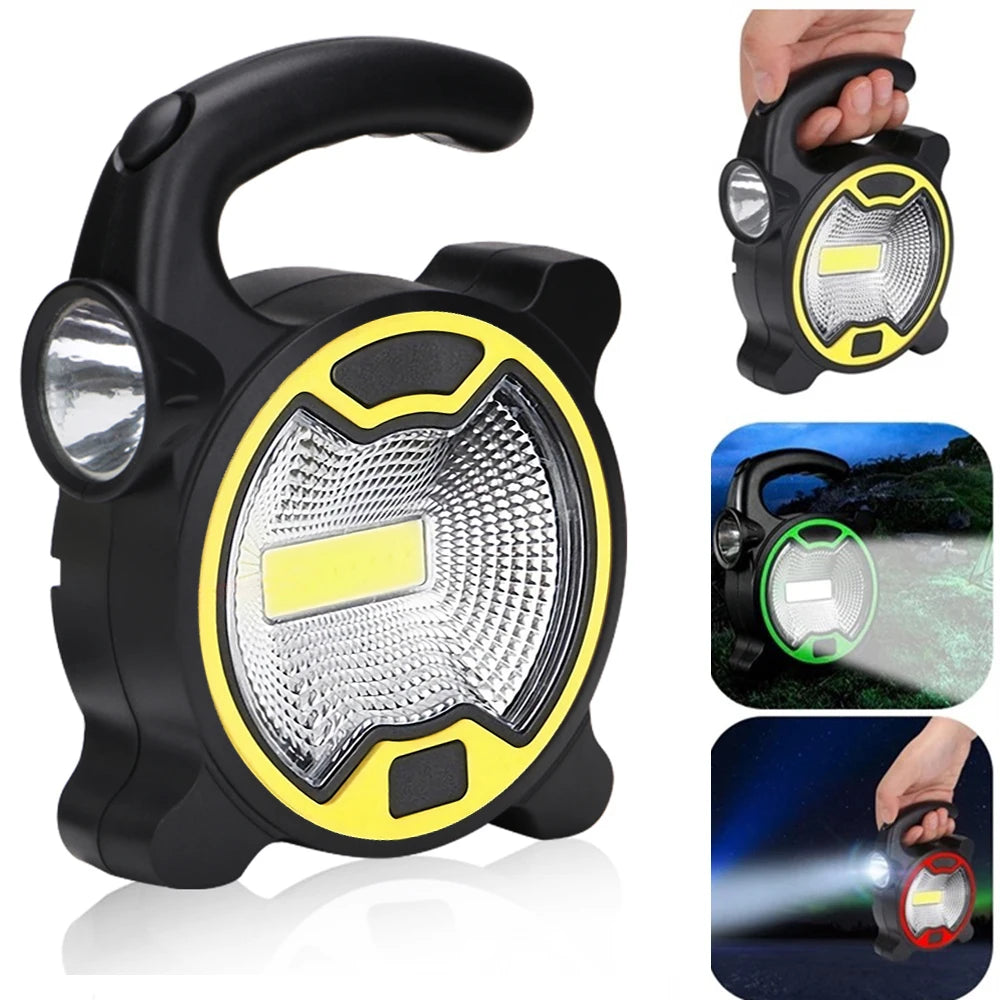 Portable COB LED Work Flashlight