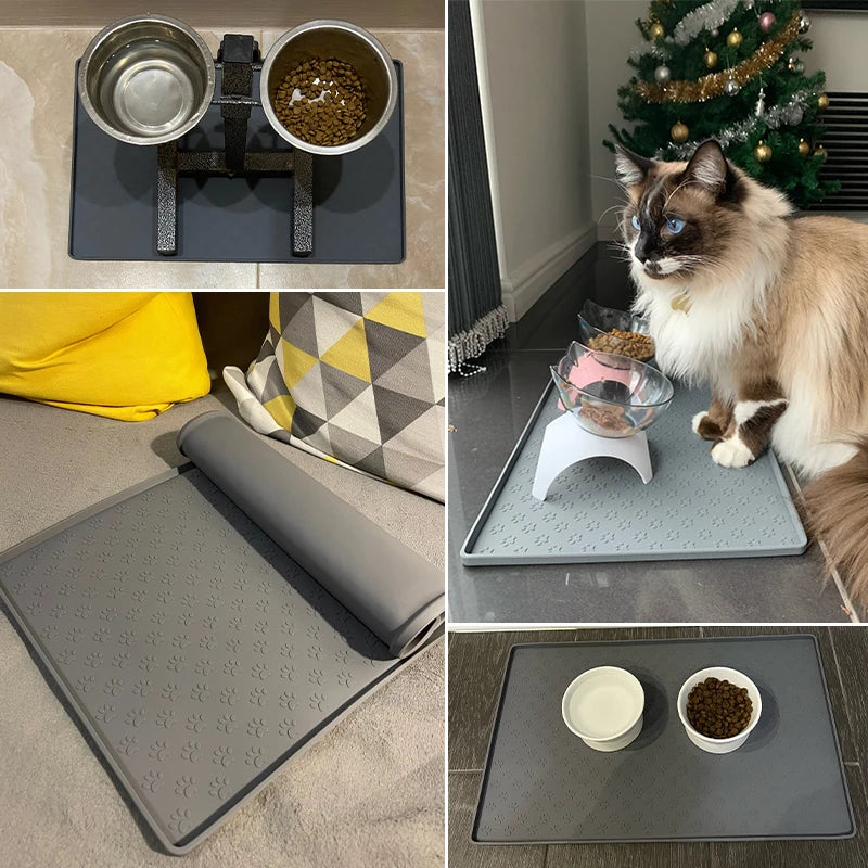 Silicone Waterproof Dog Food Bowl Mat